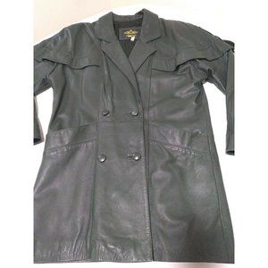 Vintage Avanti Dark Hunter Green Size Small Leather Jacket